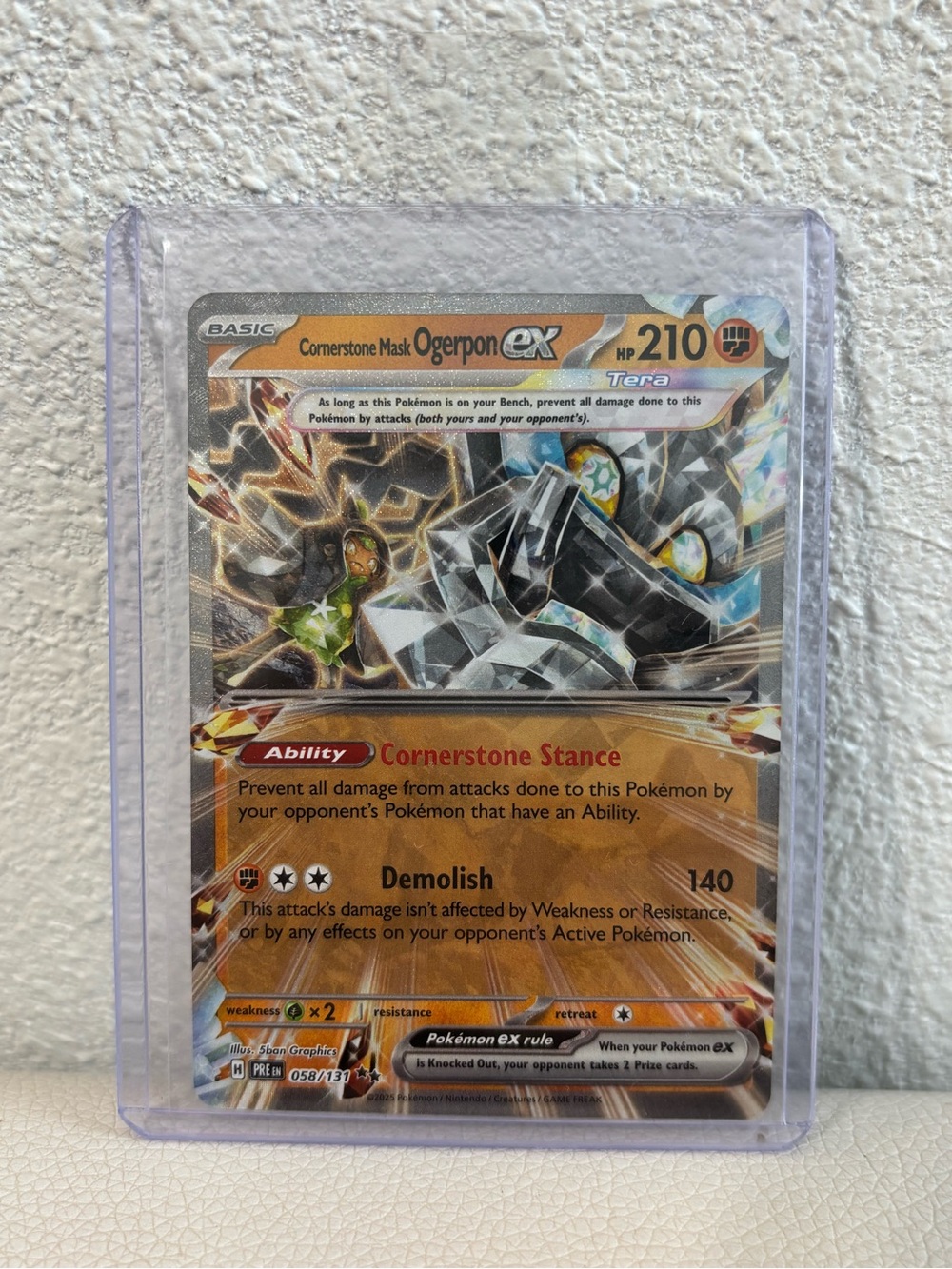 Pokemon Cornerstone Mask Ogerpon EX Double Rare From Twilight Masquerade